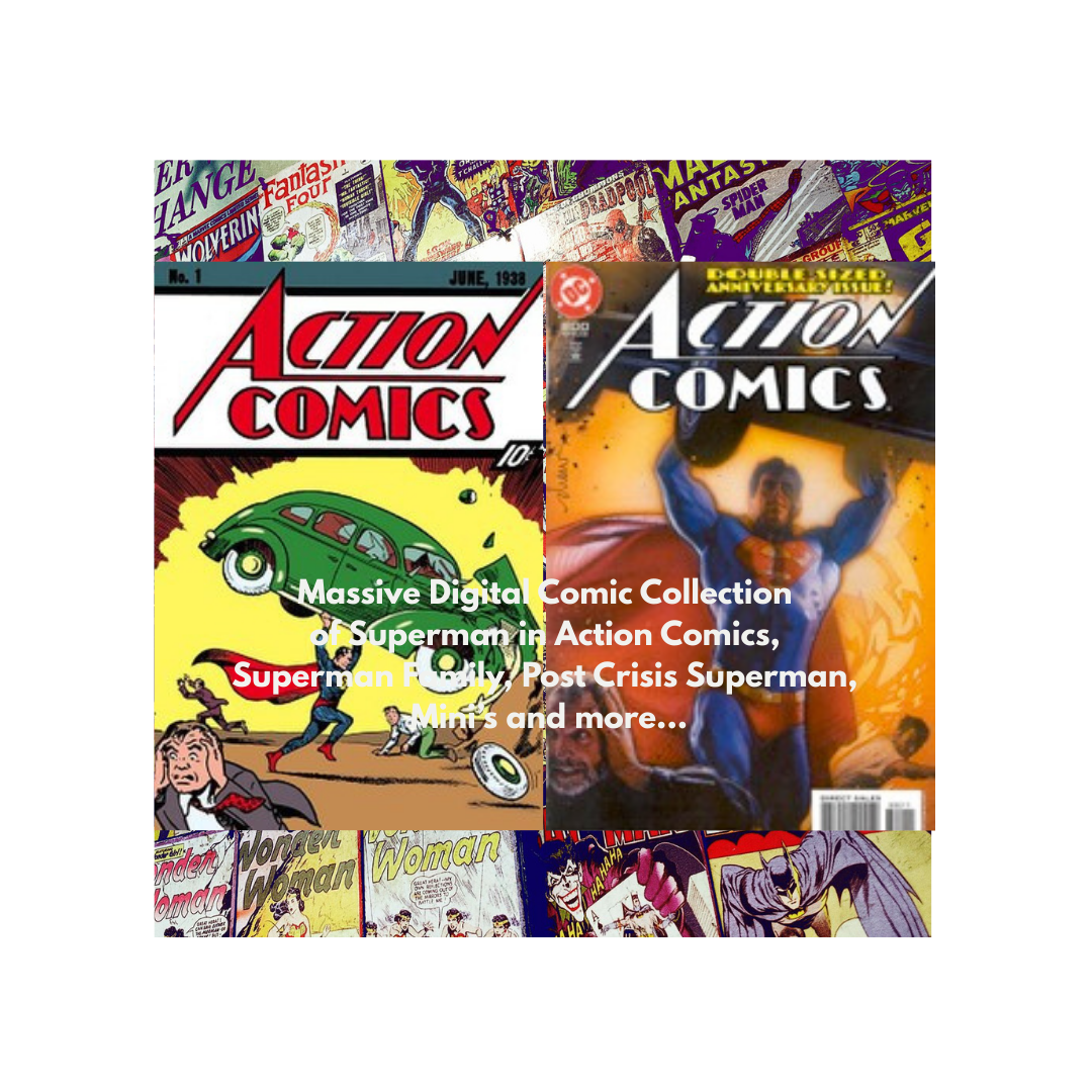 Superman in Action Comics Massive Digital Comics Collection Plus Post Crisis Storylines and more
