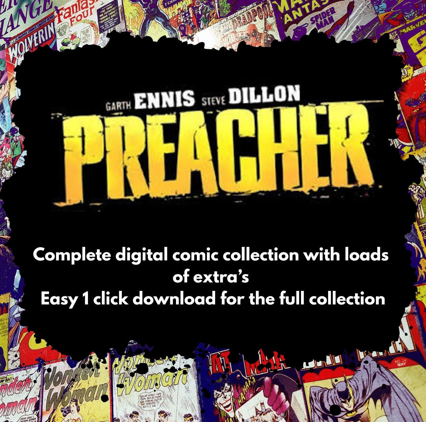 DC Vertigo PREACHER Complete Digital Comic Collection with all the extra's